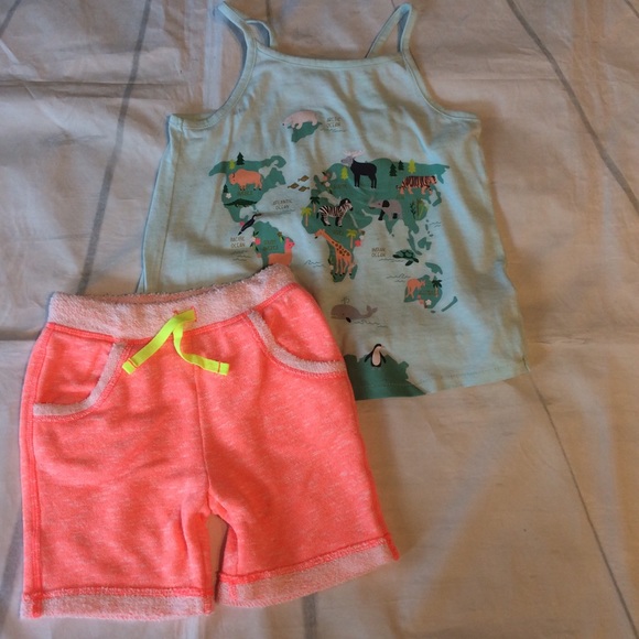 Cat & Jack 3-Piece Top Shorts Bundle 4-5T - Picture 2 of 6